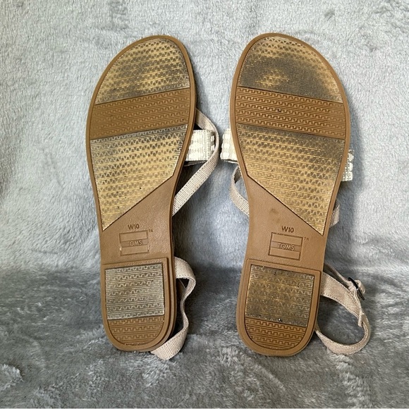 TOMS Sandals Womens Size 10 Open Toe Slip On Open Toe Adjustable Strap‎ Shoes - Picture 7 of 8